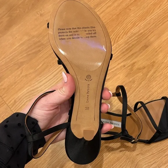 Elegant Black Strappy Sandals by Emma Preston - Picture 5 of 6